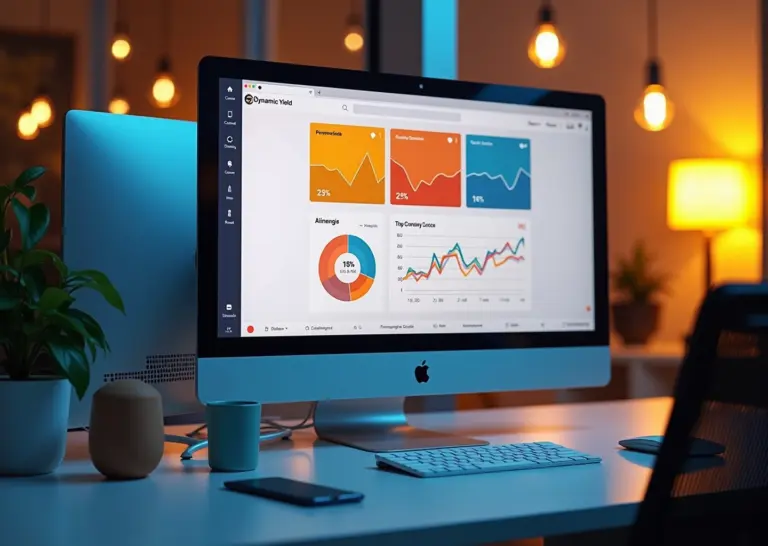 Изображение, иллюстрирующее работу платформы Dynamic Yield для A/B тестирования и персонализации в электронной коммерции